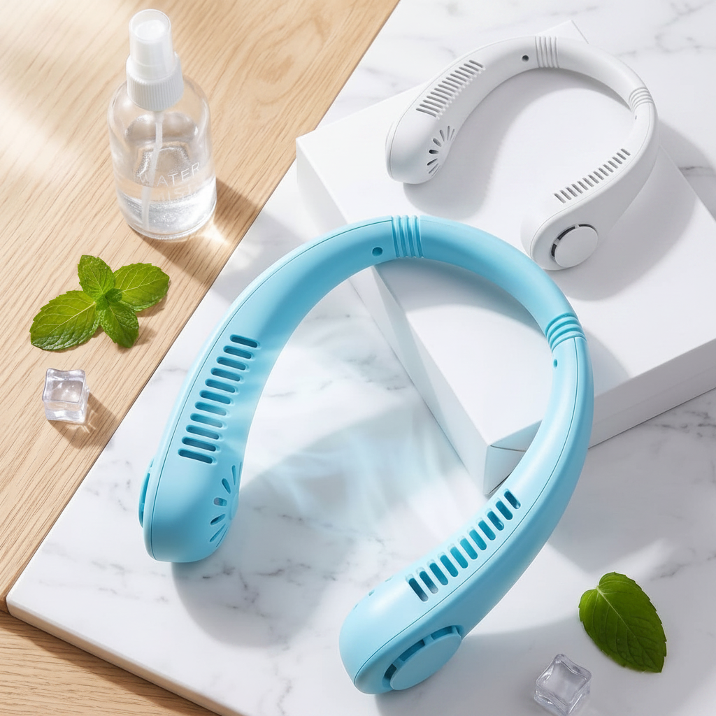 vaneless Hanging Neck Fan | portable rechargeable fan bladeless neck fan (random color)